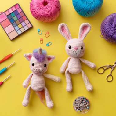 Patrones PDF de amigurumi gratis: aprende a tejer un conejo y un unicornio
