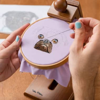 How to Embroider Realistic Fur in Animal Portraits