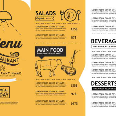 Illustrator tutorial: how to design a restaurant menu