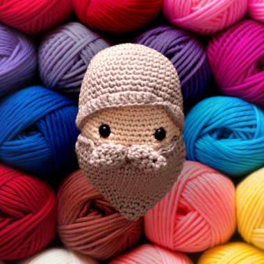 Crochet Tutorial: how to crochet amigurumi beards and mustaches