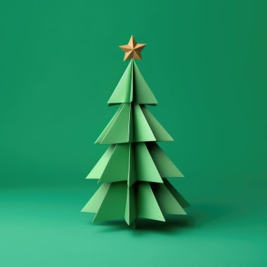 How to Make a Santa Claus and Christmas Trees in Origami