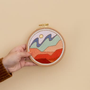 Creating Stunning Landscapes with a Stained Glass Aesthetic in Embroidery