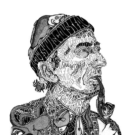 Retrato tipográfico dibujado a mano. Un curso de Ilustración de Sarah King