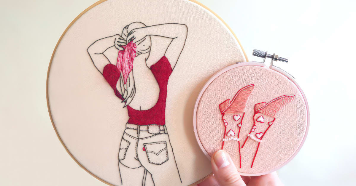 Figurative Fashion Embroidery with Needle Felting