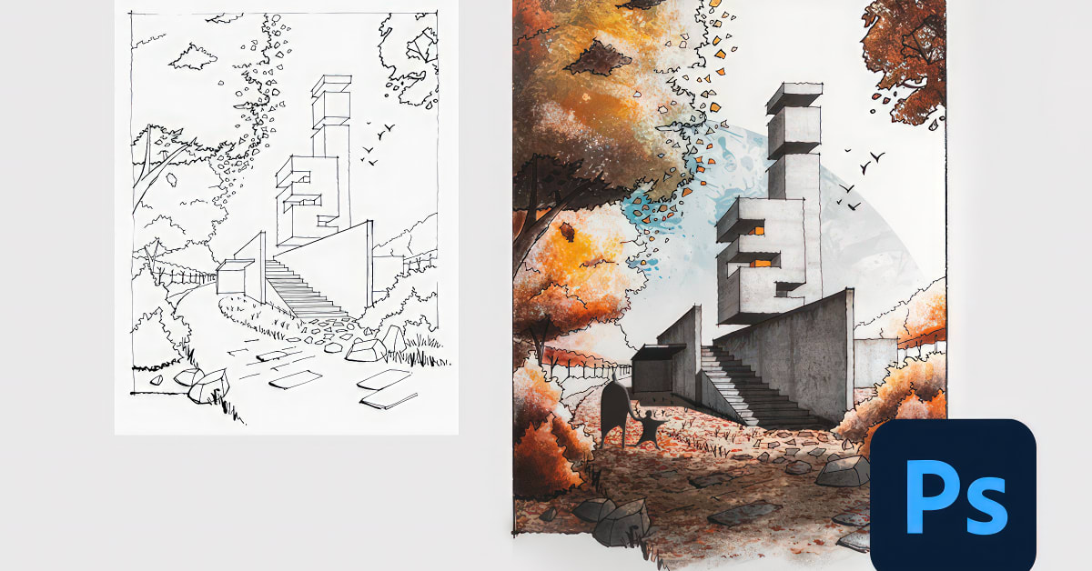 Architectural Drawing: From Paper to Photoshop