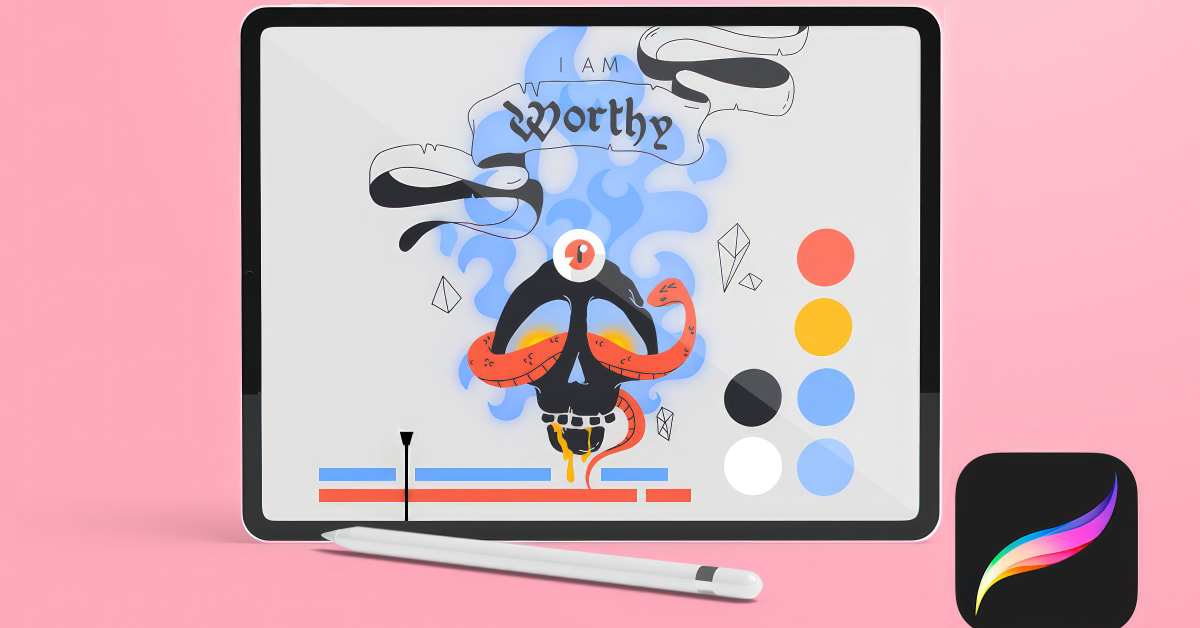 Online Course Mixed Media Animation in Procreate (Caroline Kjellberg