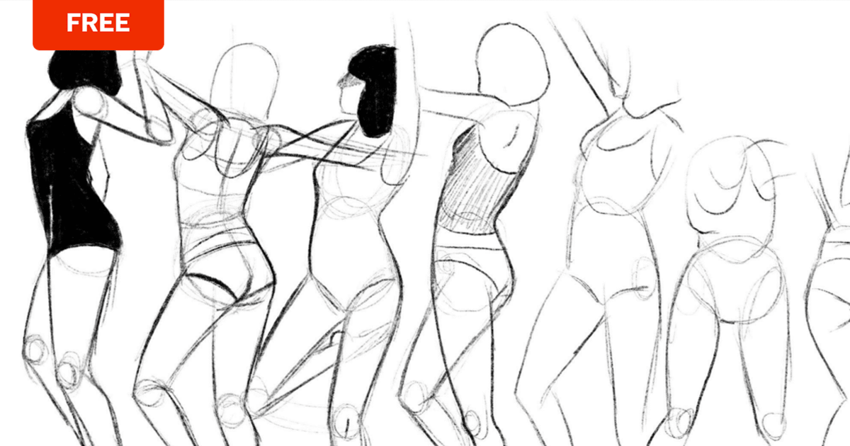 Free PDF with Examples for How to Draw Bodies | Domestika
