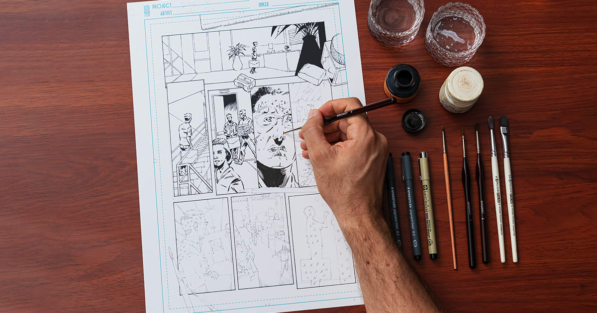 Illustration Tutorial: 4 Basic Tips for Comic Book Inking
