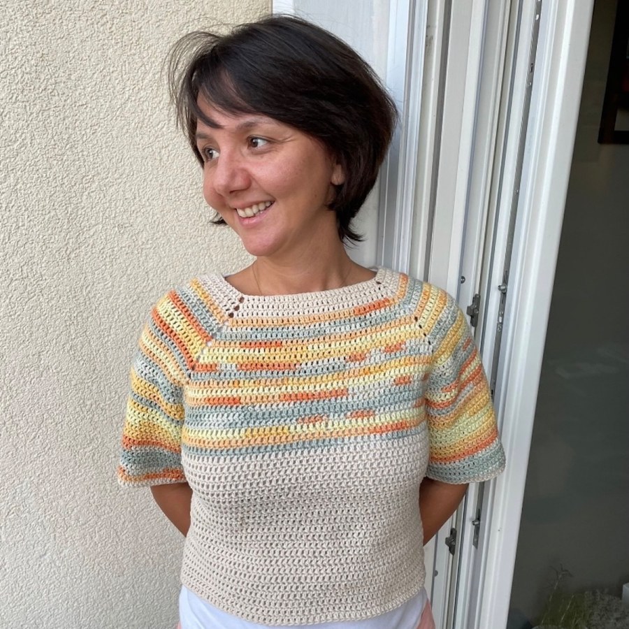 My project in  Top-Down: One-Piece Crocheted Garments  course by tbuk