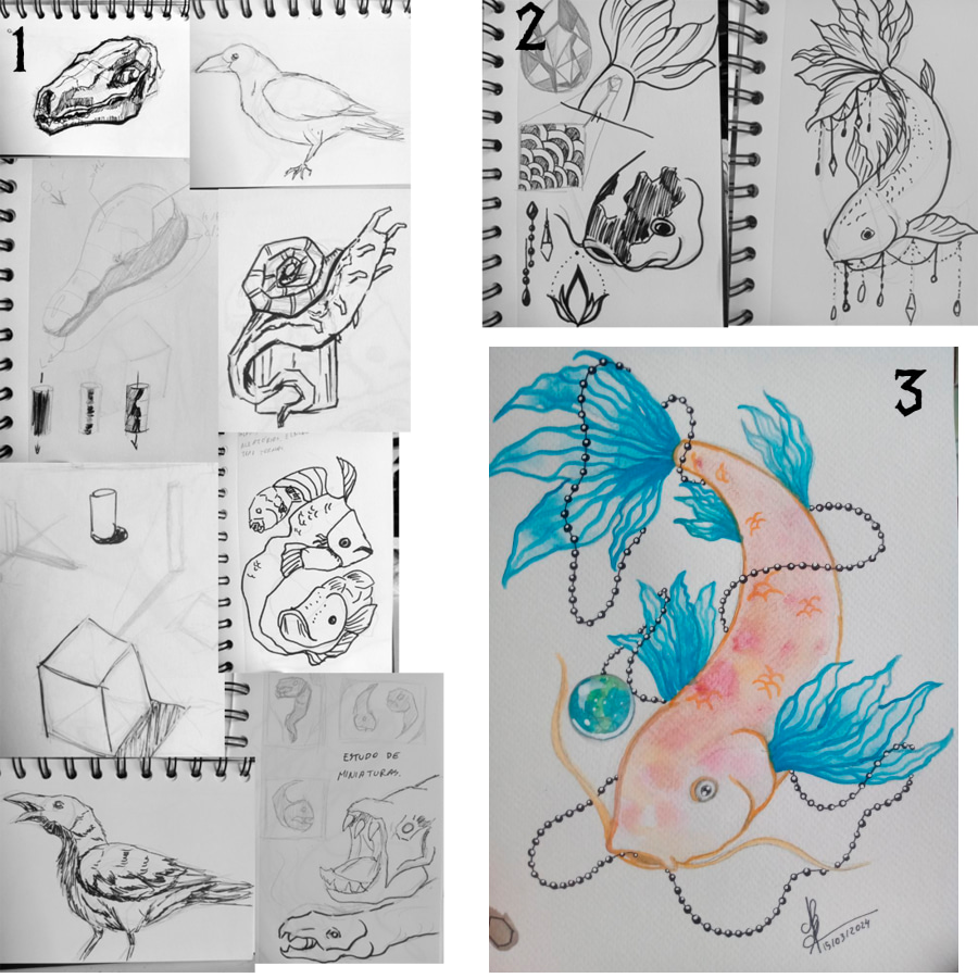 Meu projeto do curso: Sketching diário para inspiração criativa by nayara_piggy