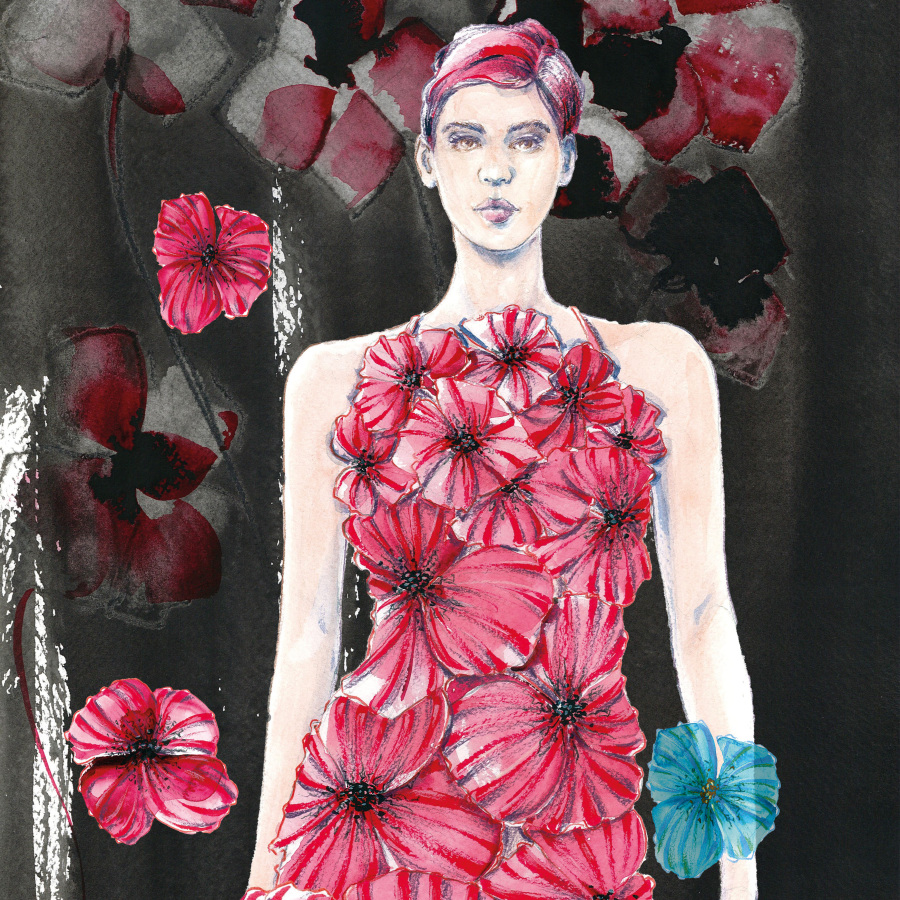 My project for course: Watercolor Fashion Illustration: Silhouette, Color and Flow by sandra.joachim