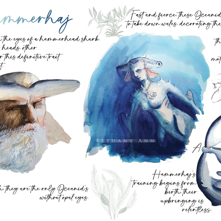 My project for course: Fantasy Drawings in Graphite and Watercolor: A Field Guide by bethanyannie19
