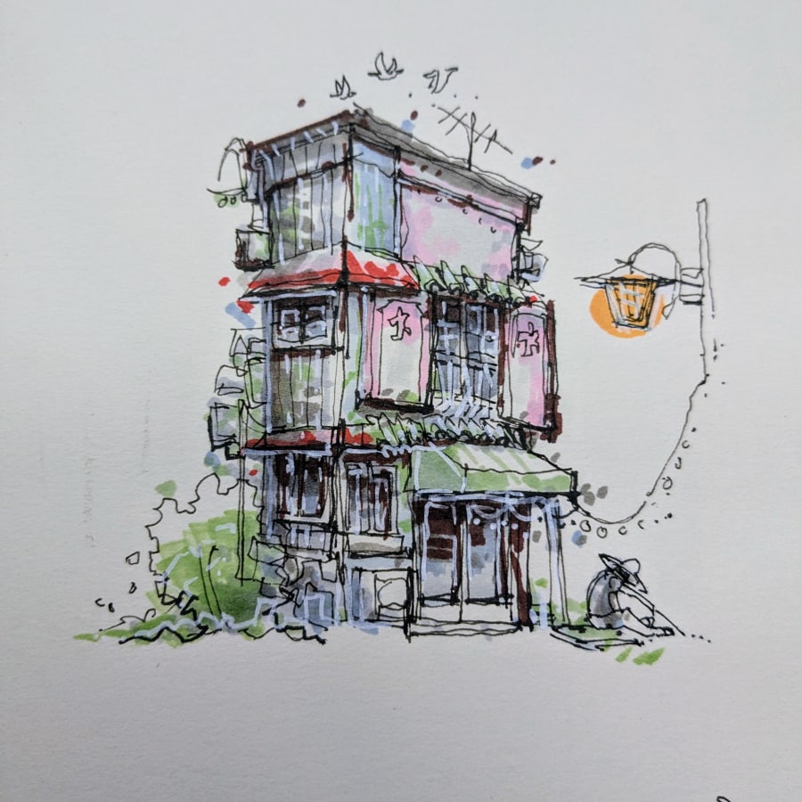 My project for course: Expressive Architectural Sketching with Colored Markers by yosoyjulio