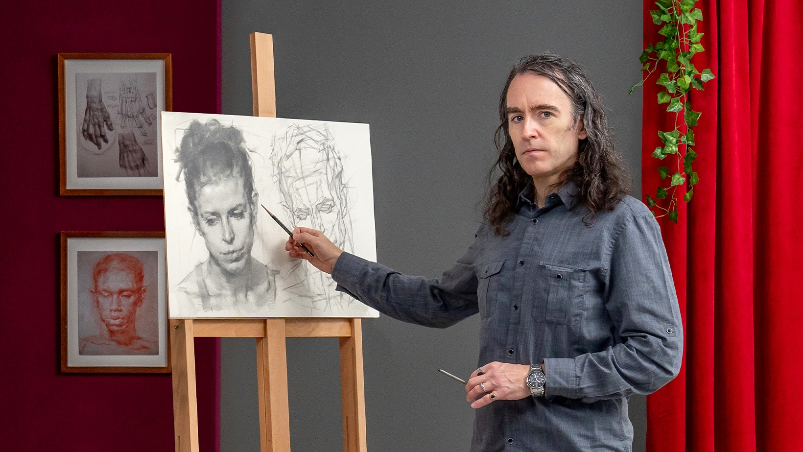 necesidad barbilla dispersión Curso online - Técnicas de dibujo a lápiz para retratos mediante planos  (Dan Thompson) | Domestika