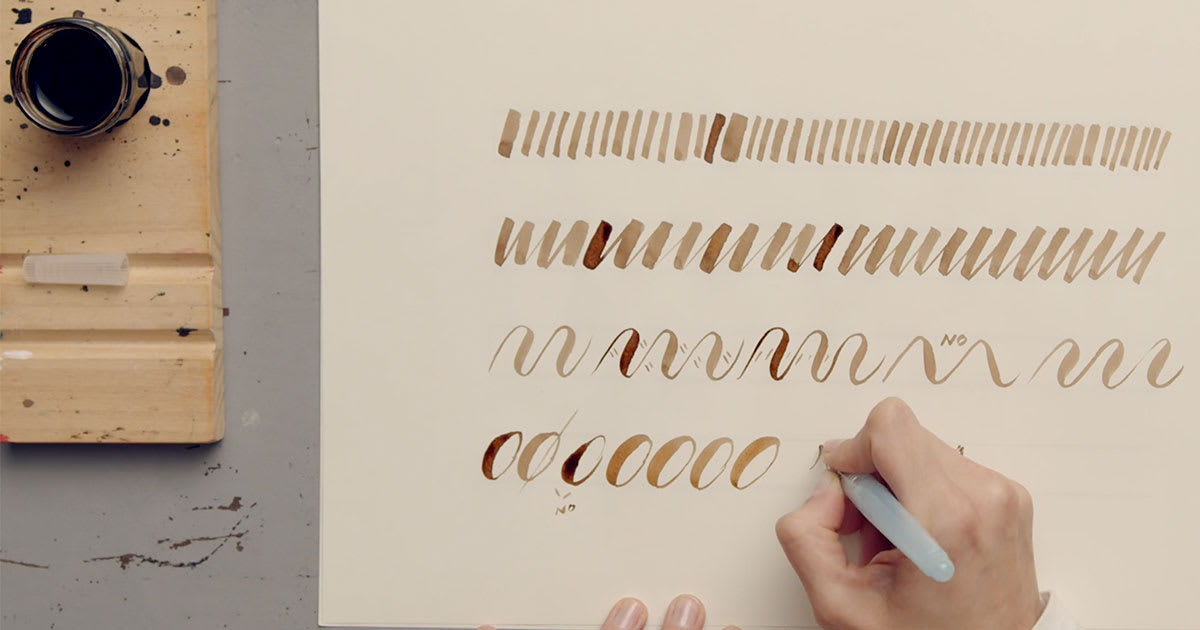 Brush Pen Tutorial Basic Strokes of the Letters Domestika