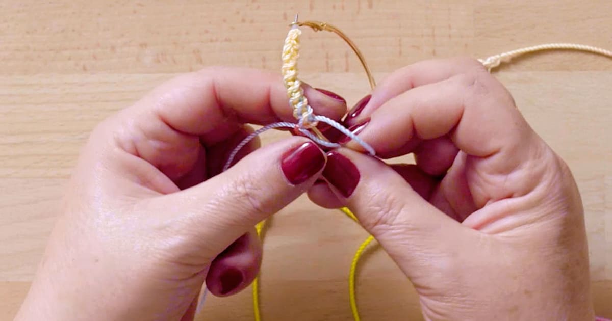 Macrame hoop earrings tutorial hot sale