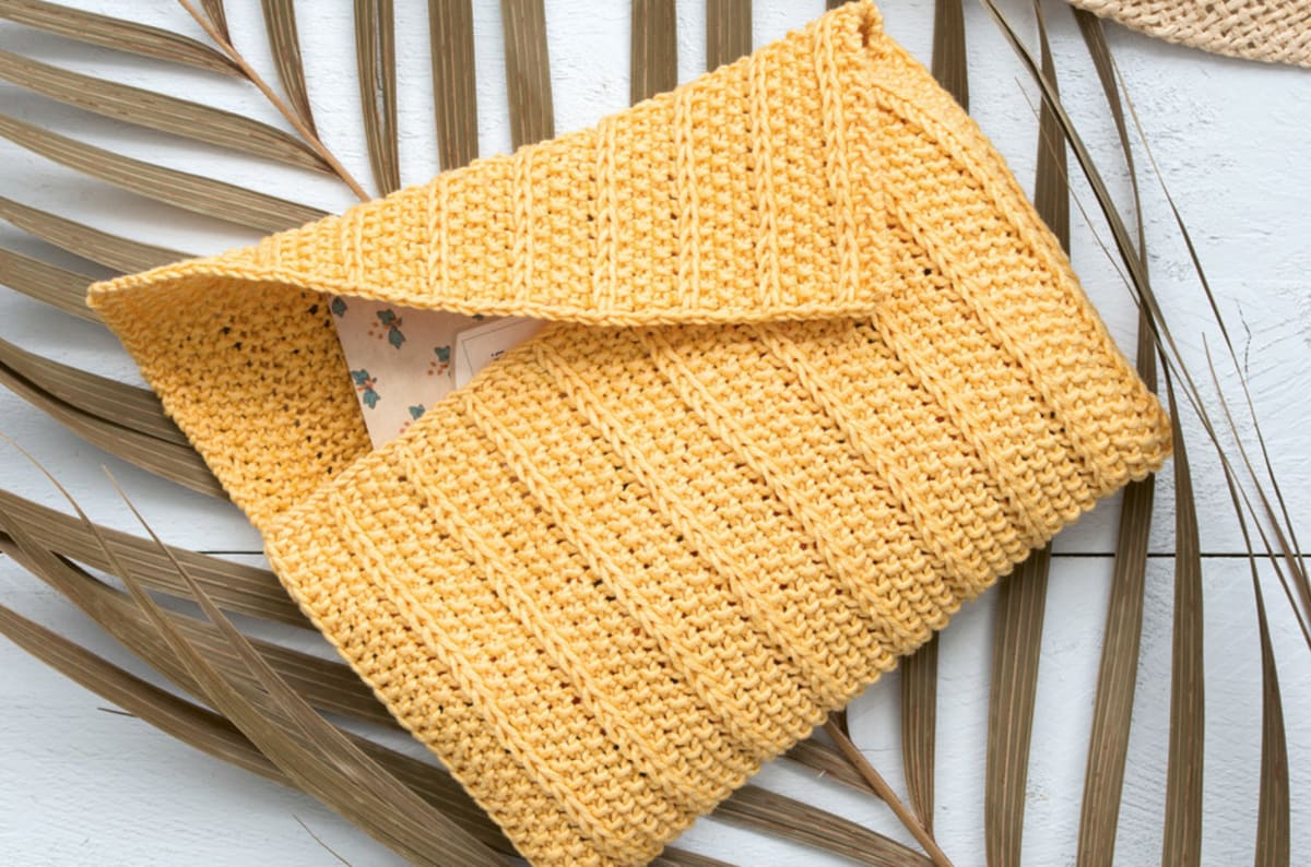 Patron pochette tricot top