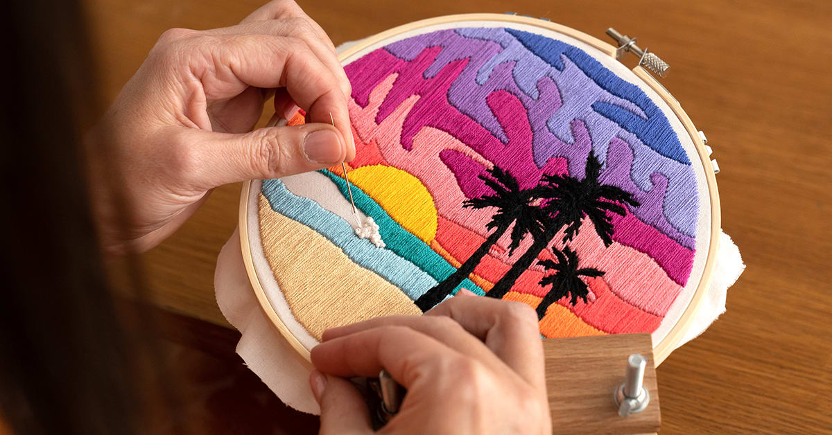 Easy hand embroidery discount