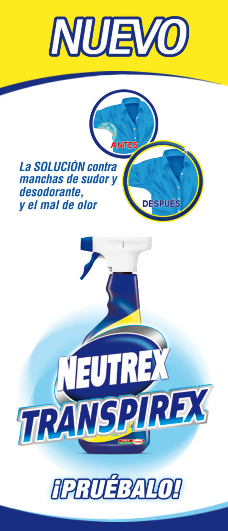 El nuevo Neutrex Transpirex contra las manchas de sudor
