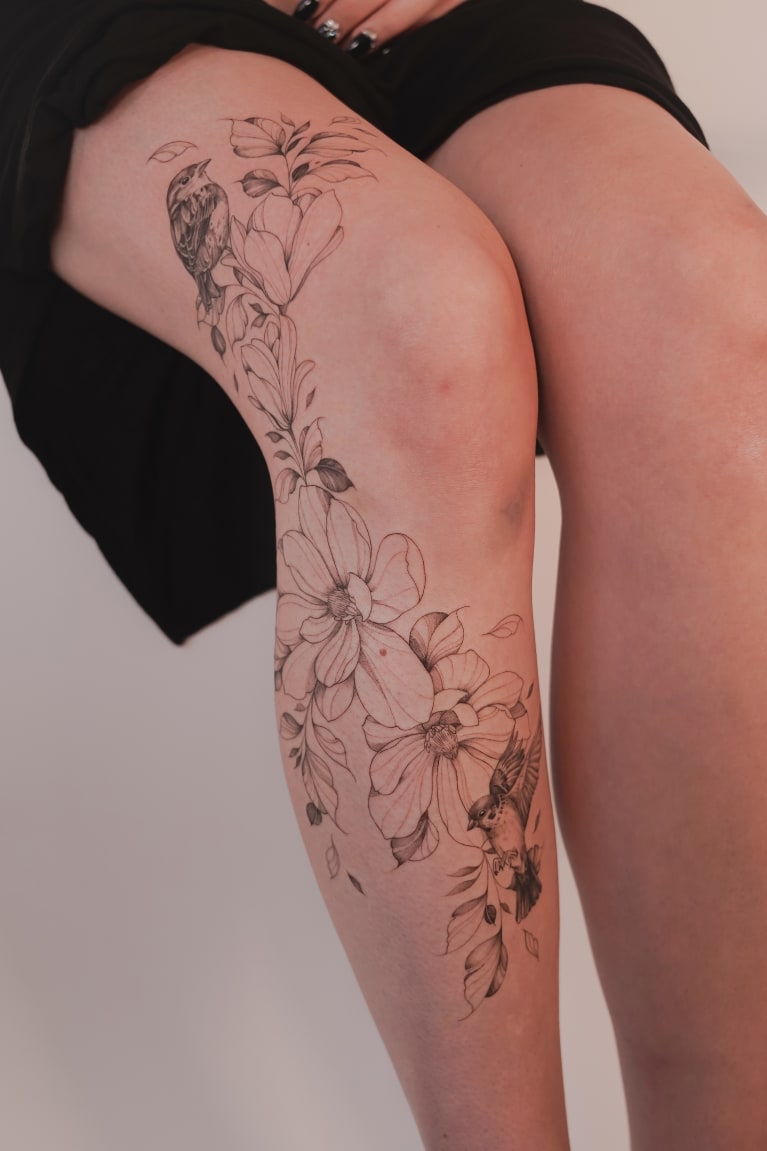 floral steam arm wrap tattooTikTok Search
