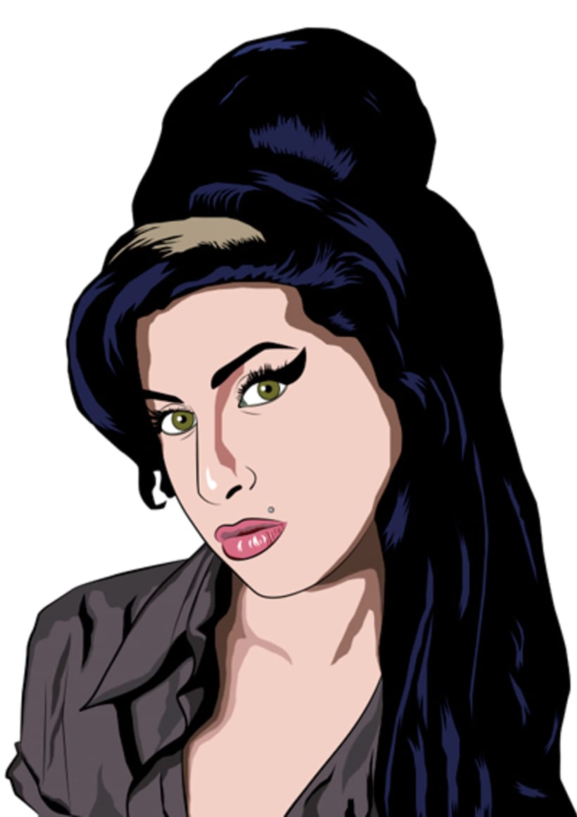 Ilustración Amy Winehouse | Domestika