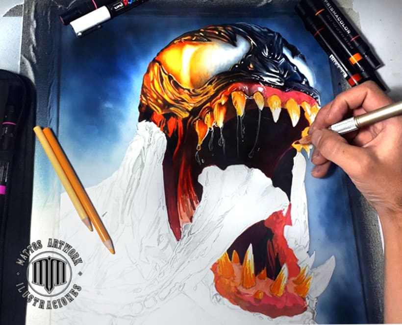 How To Draw Venom, Step by Step, Drawing Guide, by Dawn - DragoArt