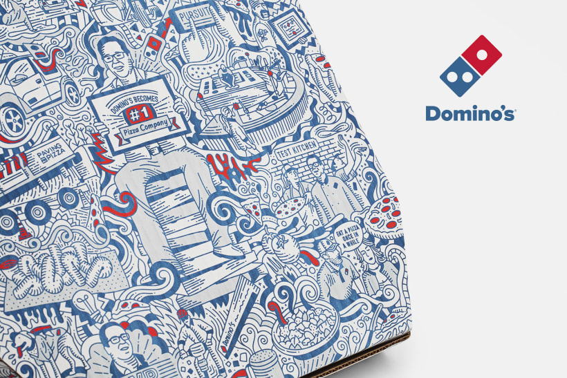 Domino's Pizza Box Illustrations  Dieline - Design, Branding & Packaging  Inspiration