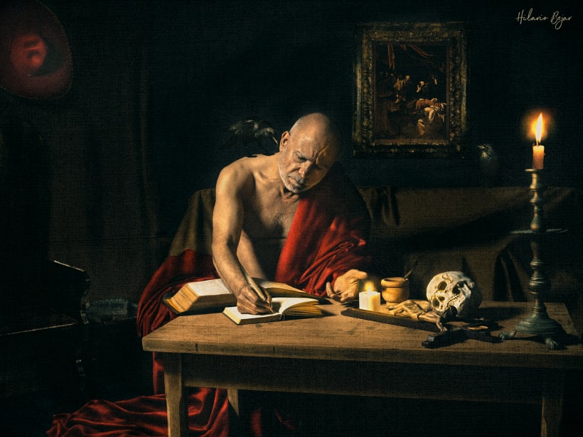 Fotografía pictórica: "San Jerónimo escribiendo" de Caravaggio | Domestika