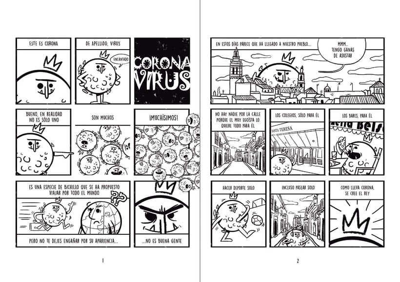 Cómo hacer un Cómic para niños. Cómic del Coronavirus (PARTE II -  ENTINTADO) 
