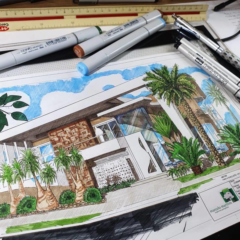 Workshop Sketching Architecture with Copic Markers  Afisha London