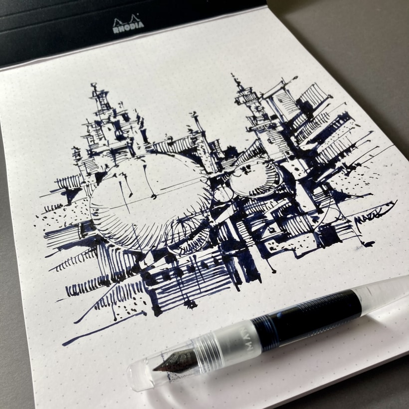 Drawing with a Fountain Pen on Rhodia Paper with PenBoyRoy - Pen Chalet