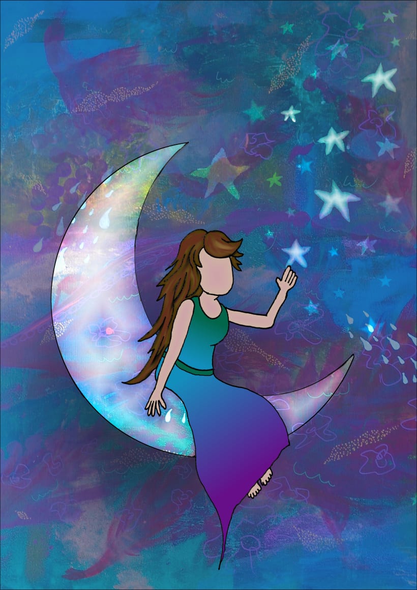 girl on the moon #art #artwork #drawing #drawthisisyourstyle #artist #moon # girl #sketch #sketchartist #pencil #penc… | Moon sketches, Moon drawing,  Fairy drawings