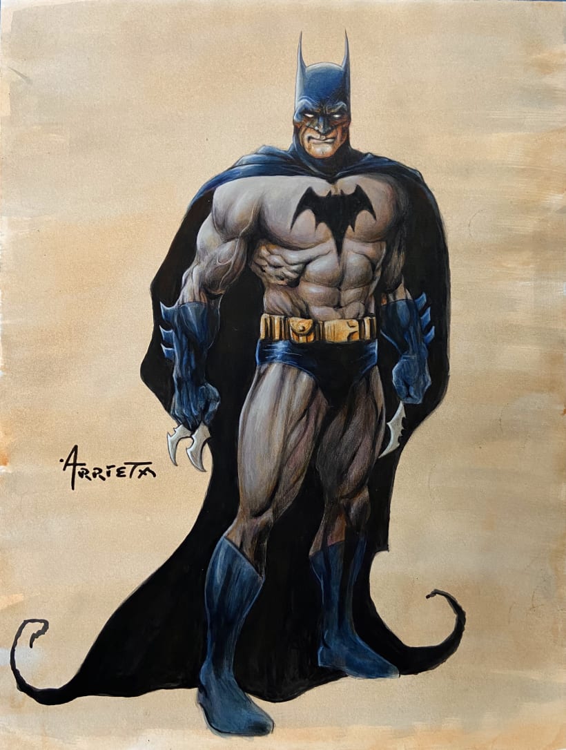 Martin Arrieta Final Project: Ariel Olivetti Character Illustration with  Acrylics Course ( Original Batman ) | Domestika