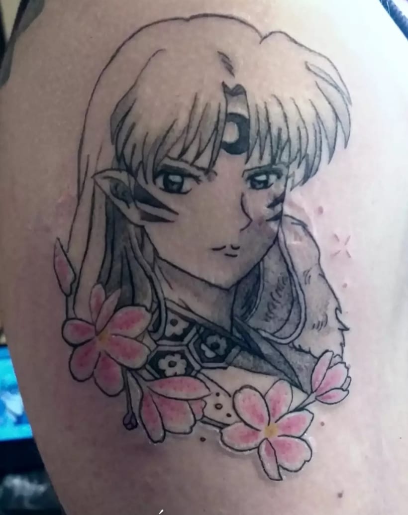 Sesshomaru inuyasha  Uno de los personajes más ricolinos de todas más  series     traditionalworkers animetattoo  Anime tattoos Tattoos  Cute tattoos