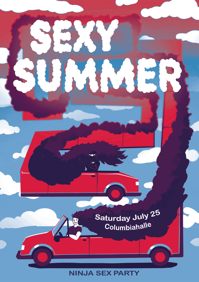 Tour posters for a fictional summer tour of 