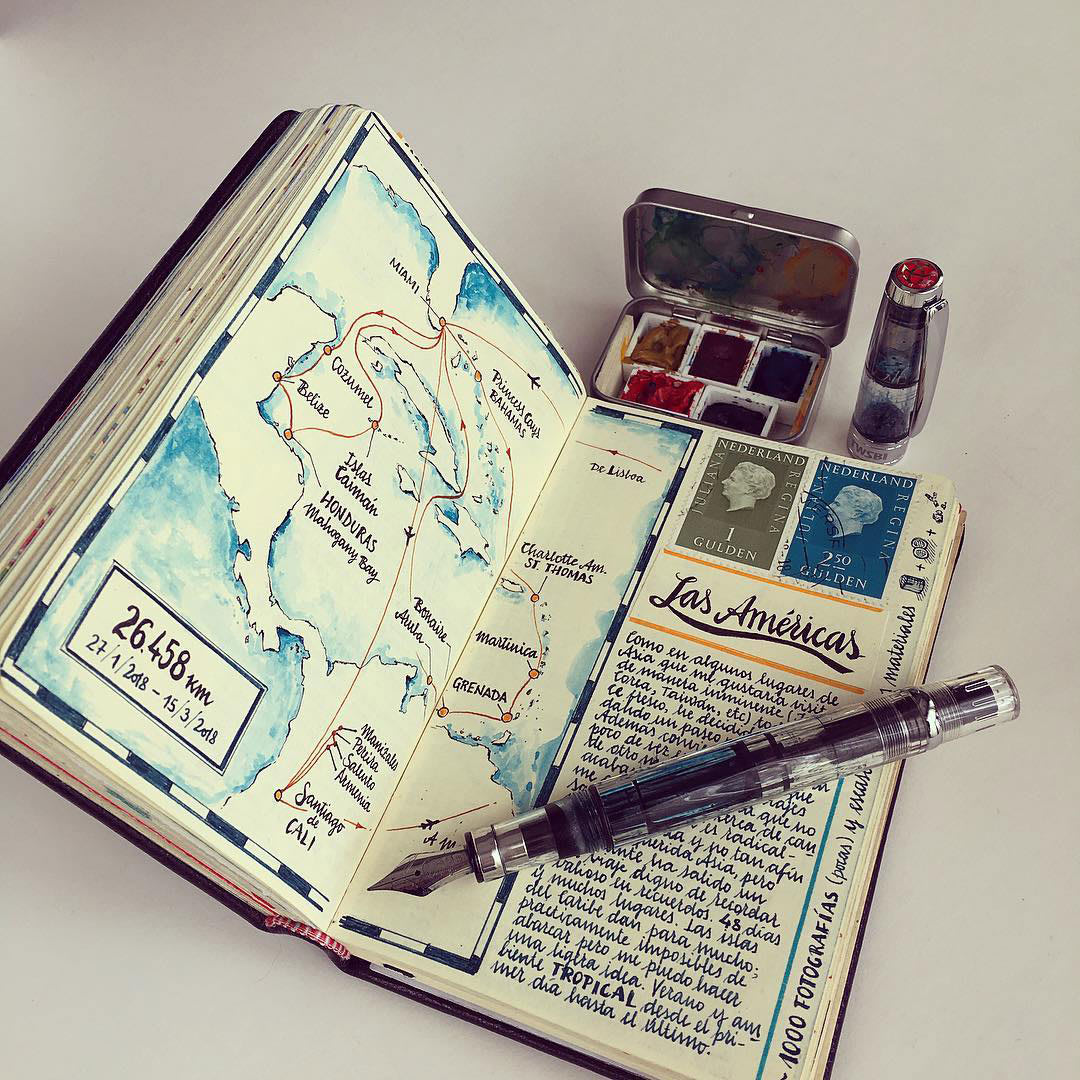 Cuadernos de viaje ilustrados