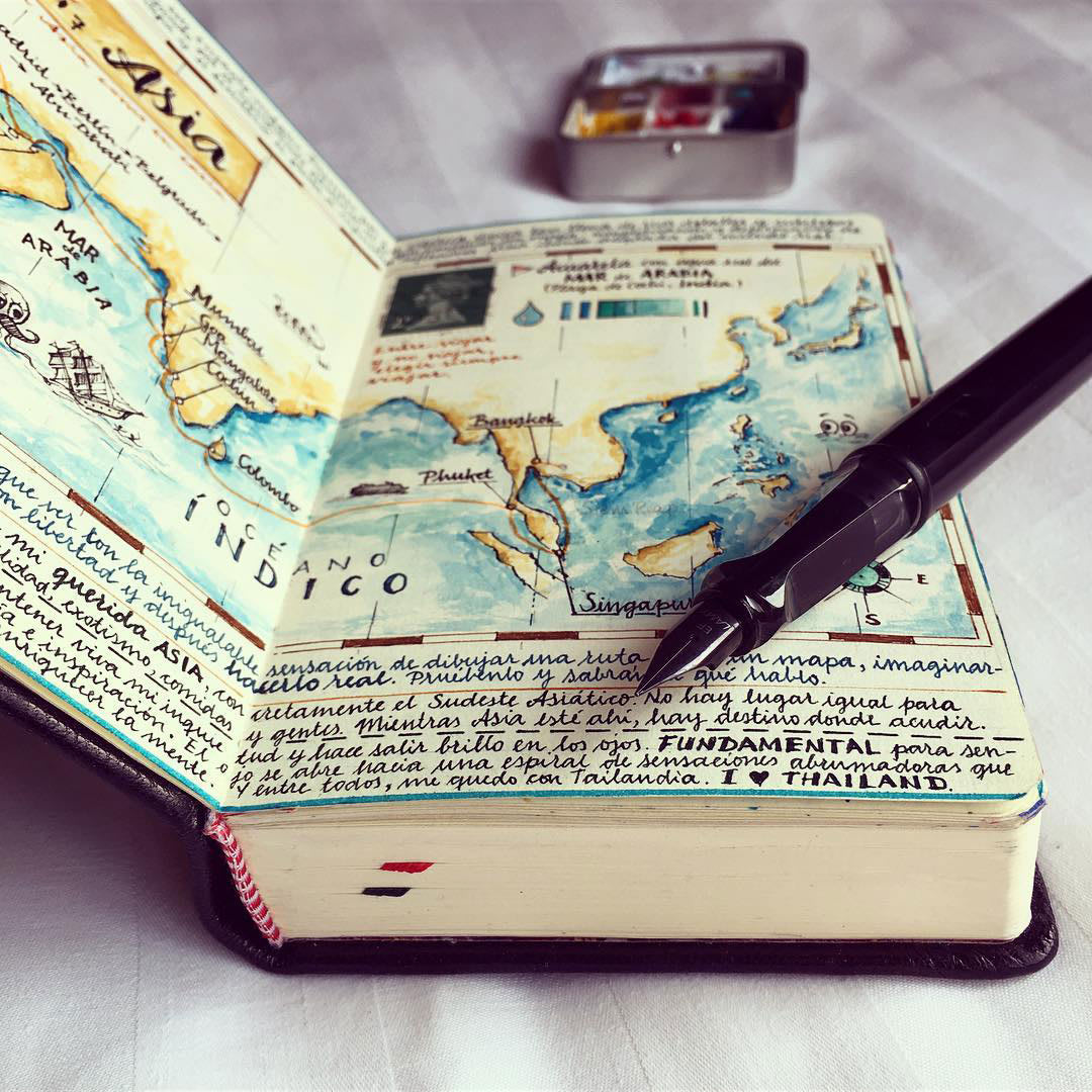 Cuaderno de Viaje Yaatra marrón pequeño – Olokuti