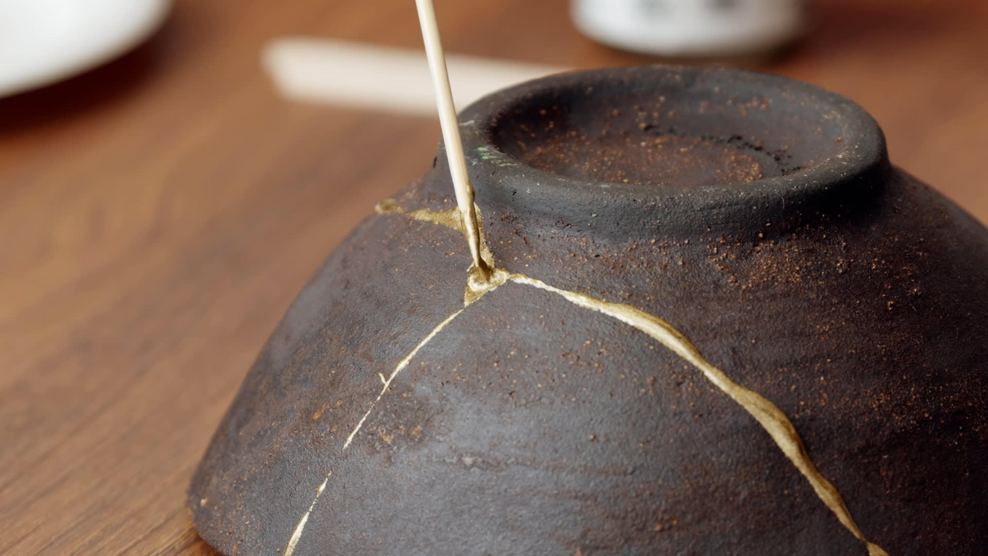 Kintsugi Repair Kit,Japanese Gold Ceramic Restoration Set(Be Curing in 5  Minutes),Repair Your Pottery with Powder Glue,Ceramic Repair Kit Perfect  for