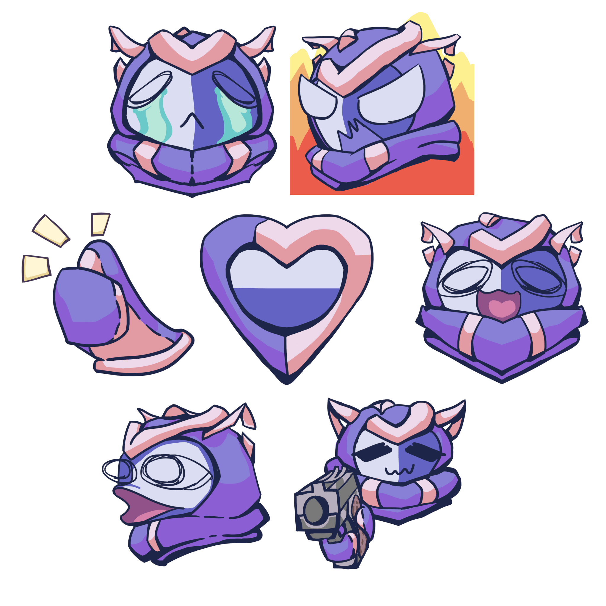 Oc Twitch Emoteswhatsapp Stickers Domestika