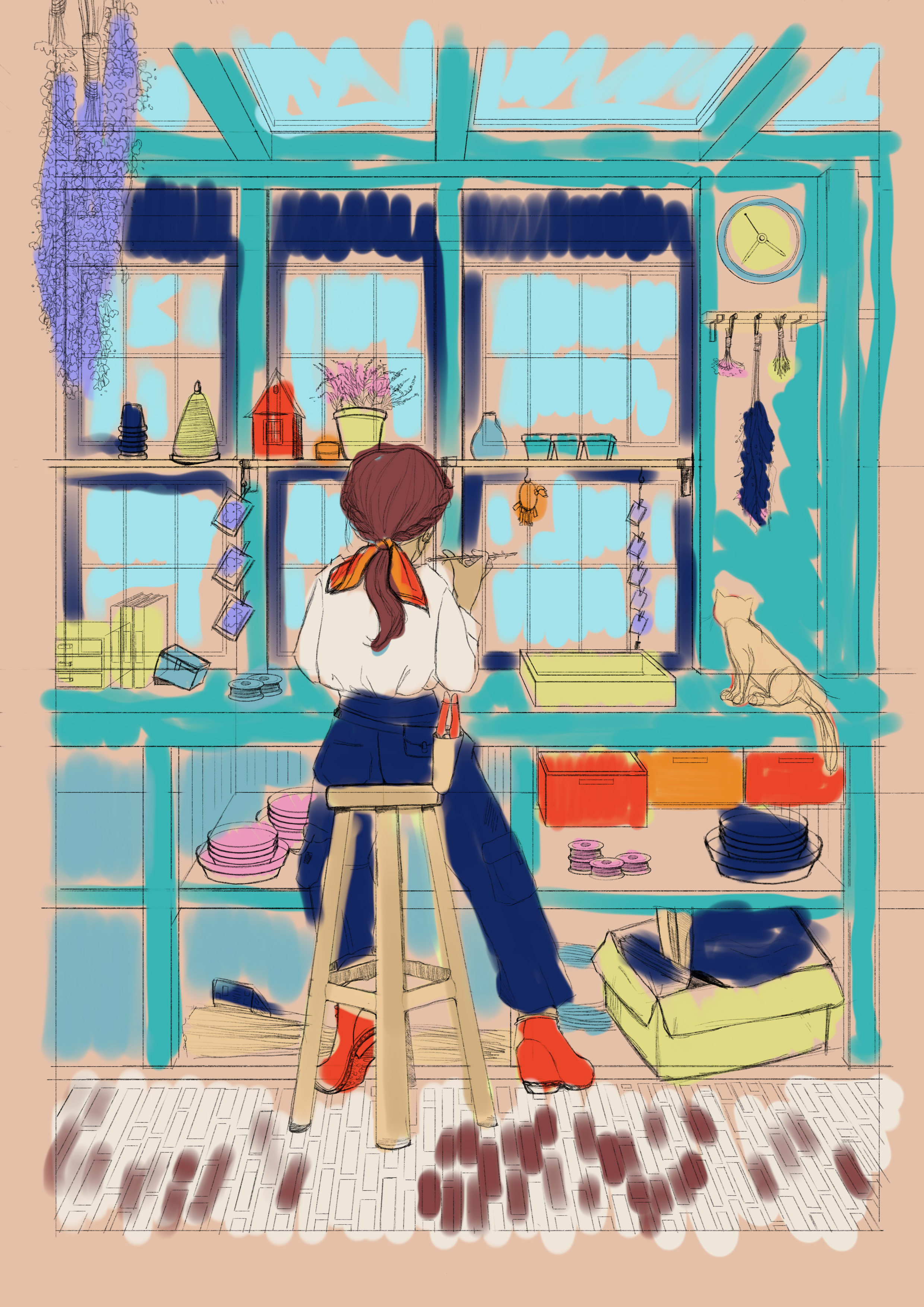 Mein Kursprojekt Manga Inspirierte Illustration Mit Procreate Domestika 9792