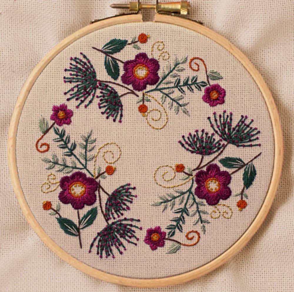 Free PDF Embroidery Pattern ~ Beginner Floral Edition  Hand embroidery  design patterns, Paper embroidery, Hand embroidery projects