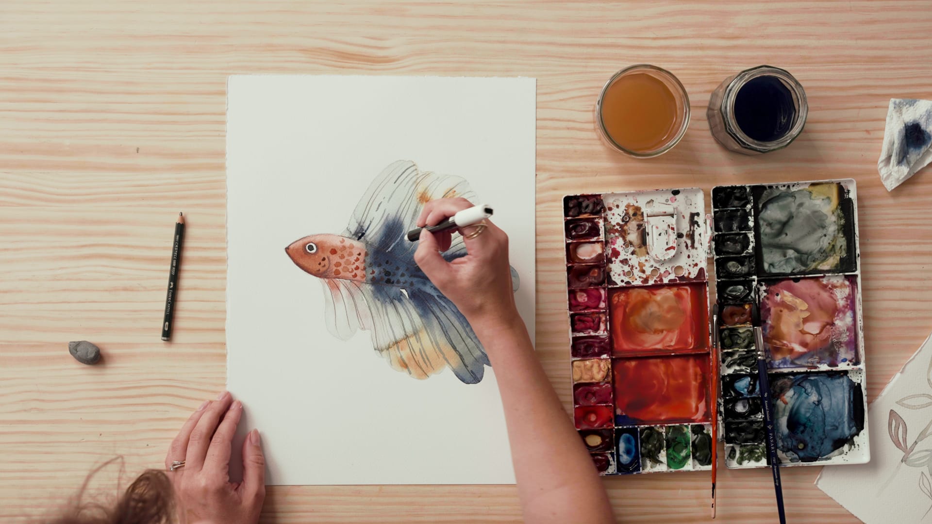 Tutorial: come dipingere un pesce con l'acquerello