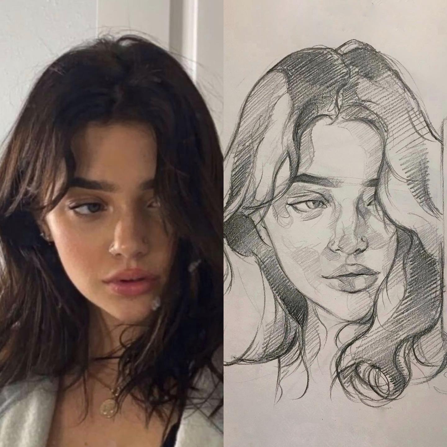 Jessica clements portrait, drawing people, portraiture