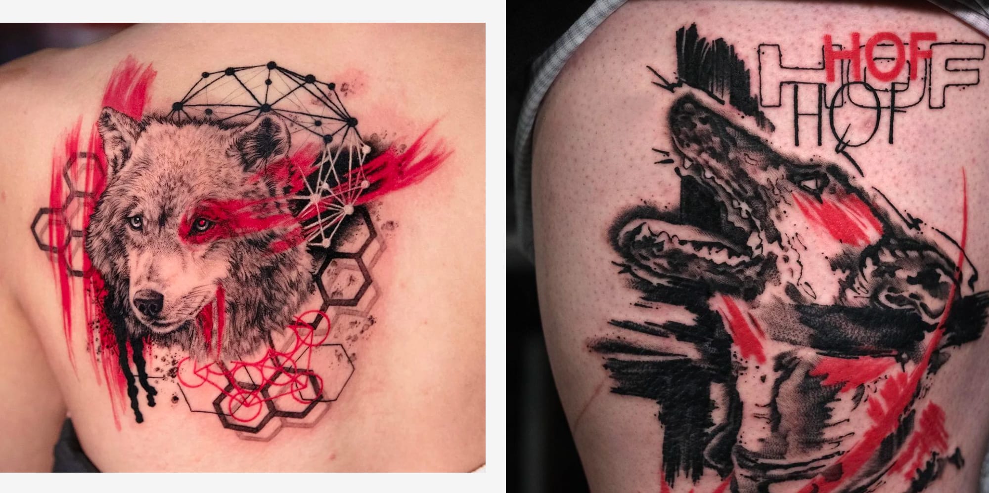Trash Polka, Abstract, Color, Geometric tattoo by