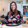 Composición floral con acrílico y bordado. Un curso de Craft de Josefina Jiménez