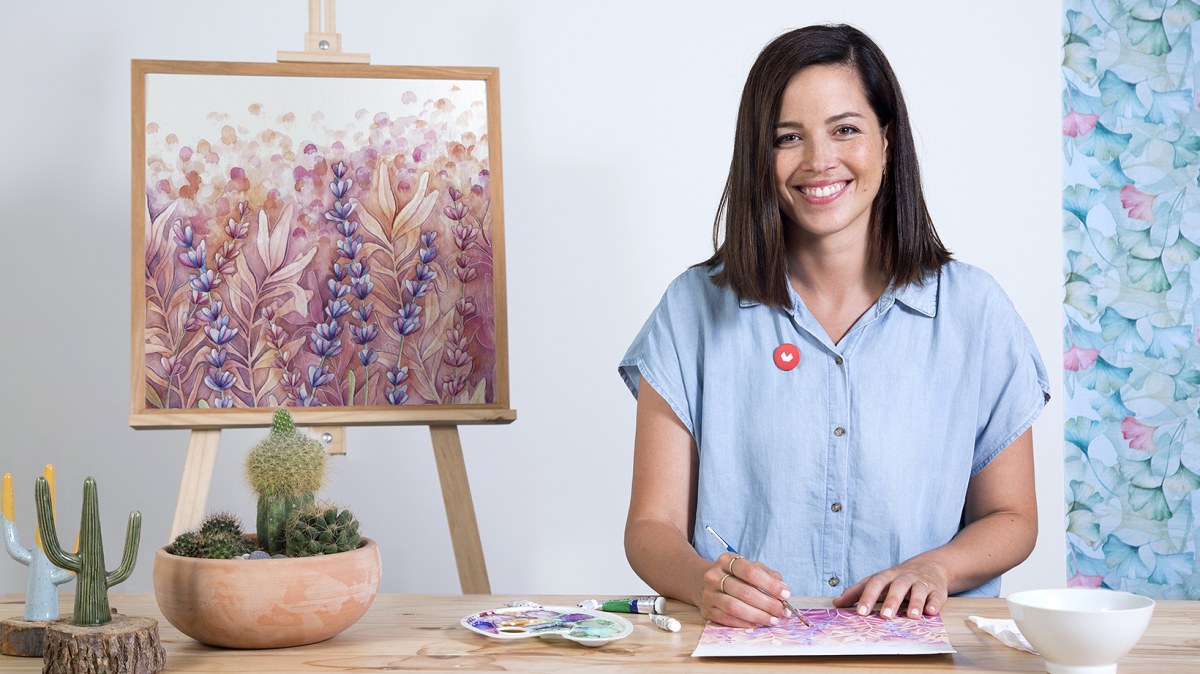 Negative Watercolor Painting For Botanical Illustration Cristina