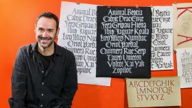 Kalligrafie met krachtige gotische letters