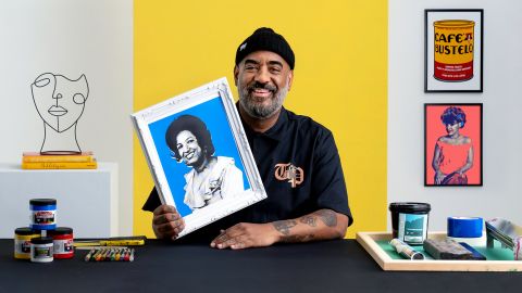 Pop-Art-Siebdruck für lebendige Porträts