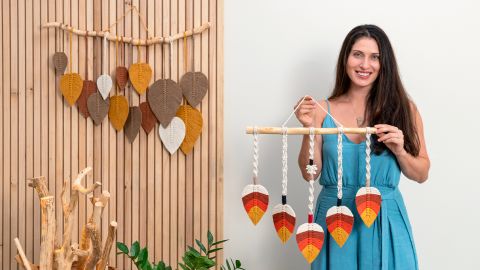 Macramé Leaves for Decorative Wall Hangings