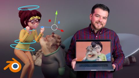 Animación de personajes 3D estilo cartoon en Blender